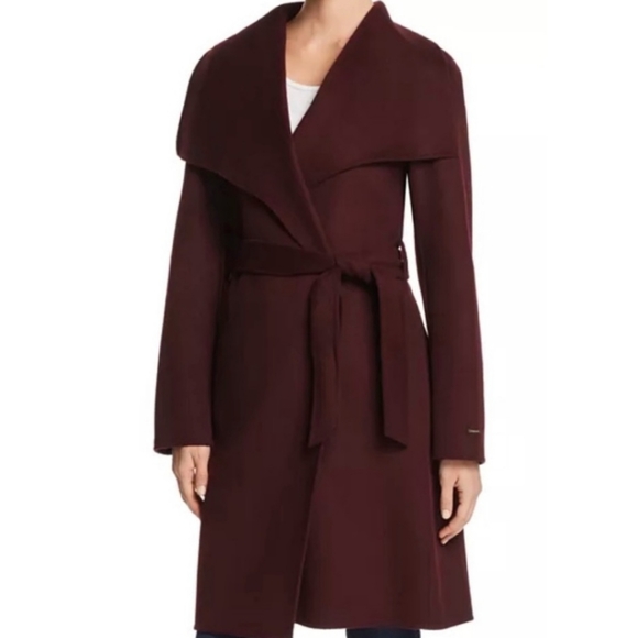 Tahari Jackets & Blazers - NWT! TAHARI PORT WINE COAT (S) WITH BELT